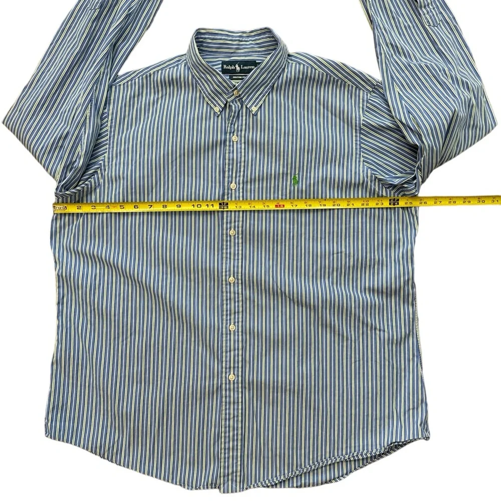 Polo Ralph Lauren Men’s Size XXL‎ Long Sleeve Button Up Shirt Blue/Green/White